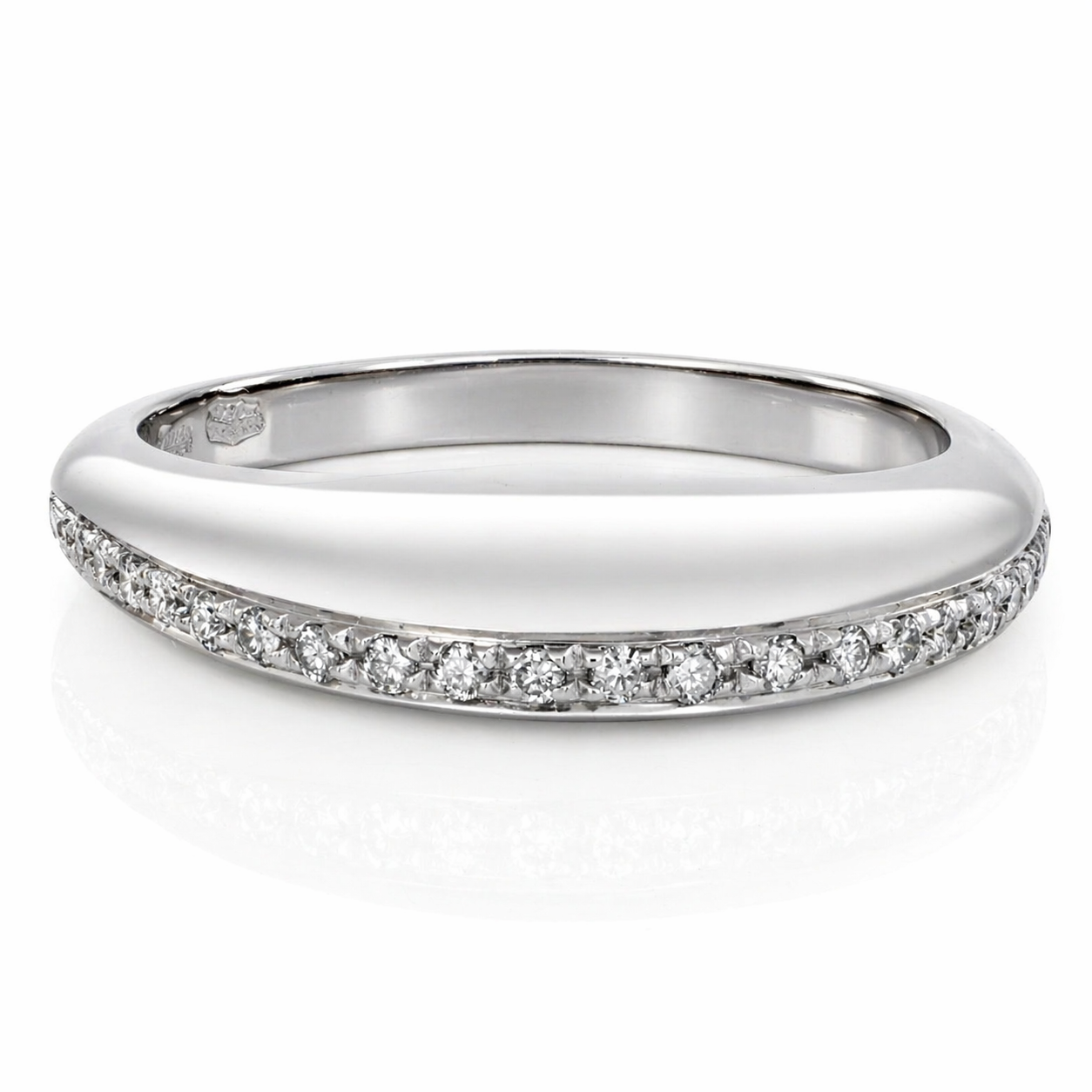 Anello - 18 carati Oro bianco - 0.24ct. tw. Diamante (Naturale)