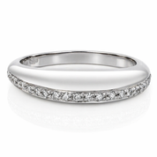 Anello - 18 carati Oro bianco - 0.24ct. tw. Diamante (Naturale)