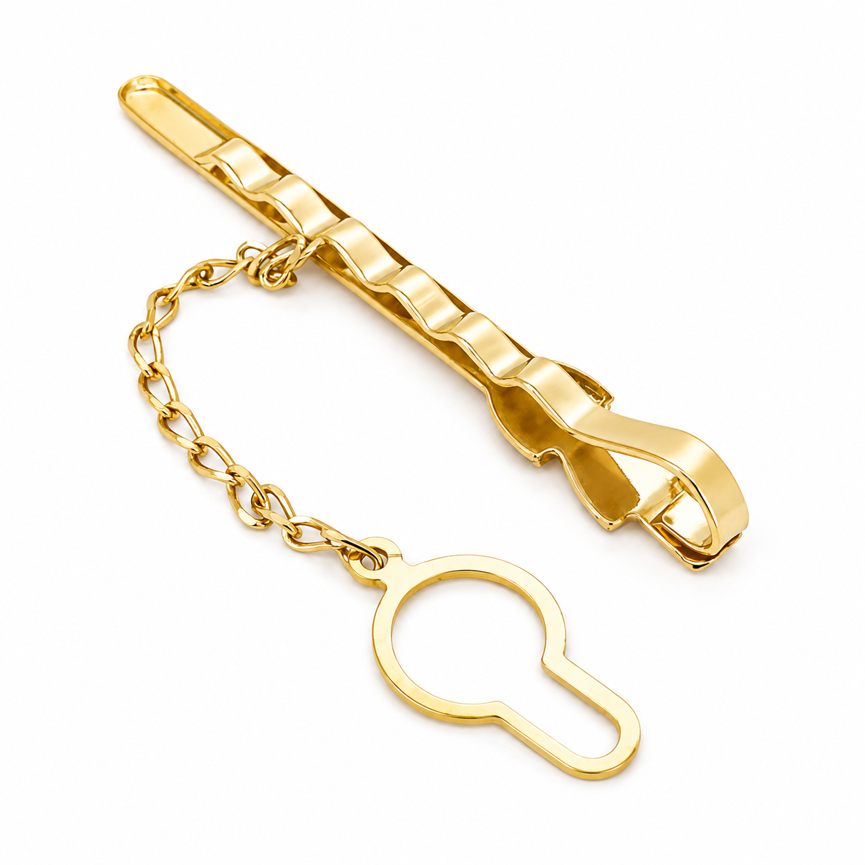 Fermacravatta - 18 carati Oro giallo, Oro bianco, Oro rosa - 0.01ct. tw. Diamante (Naturale) - Made in Italy - Handmade
