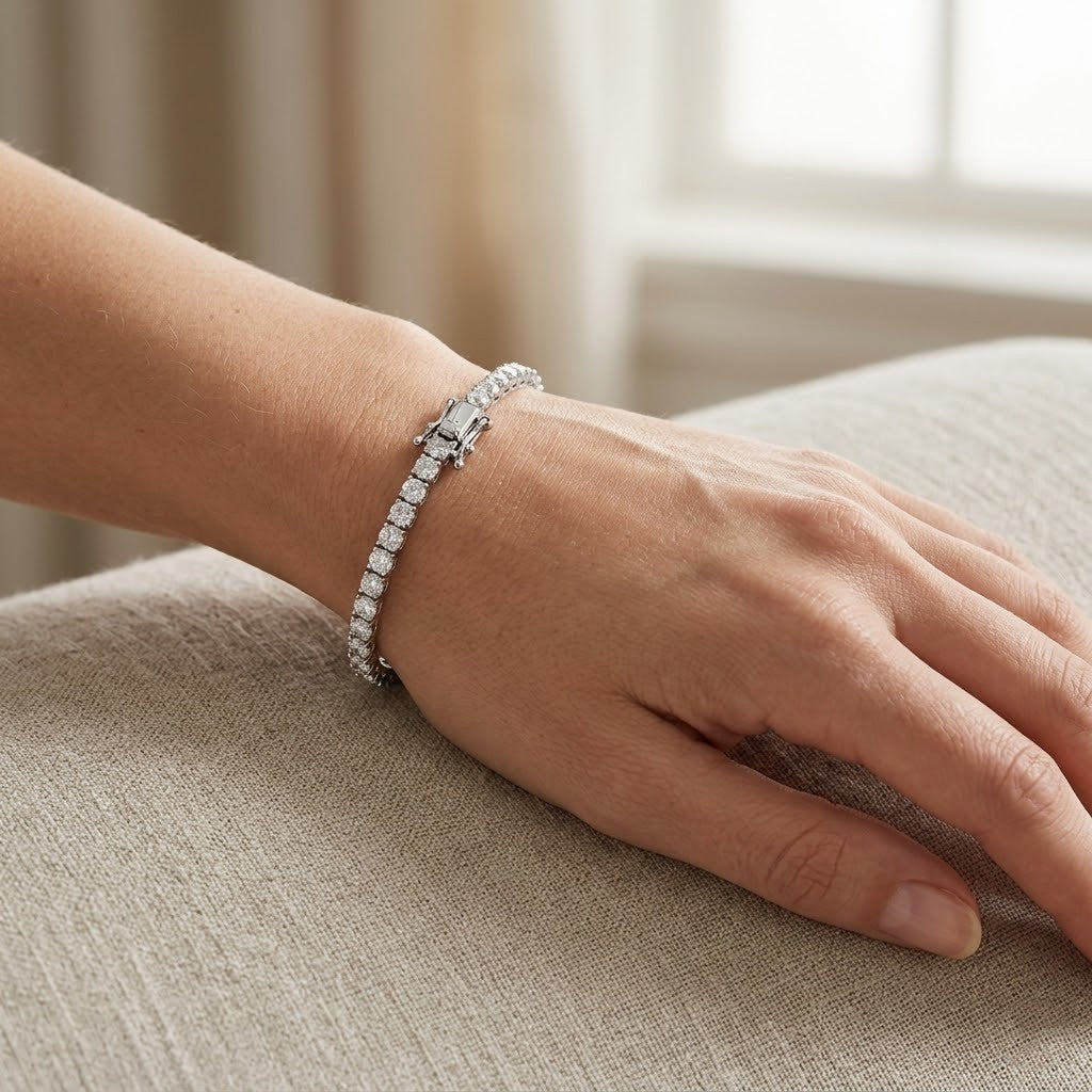 Bracciale - 18 carati Oro bianco - 1.60ct. tw. Diamante (Naturale) - Made in Italy - Handmade