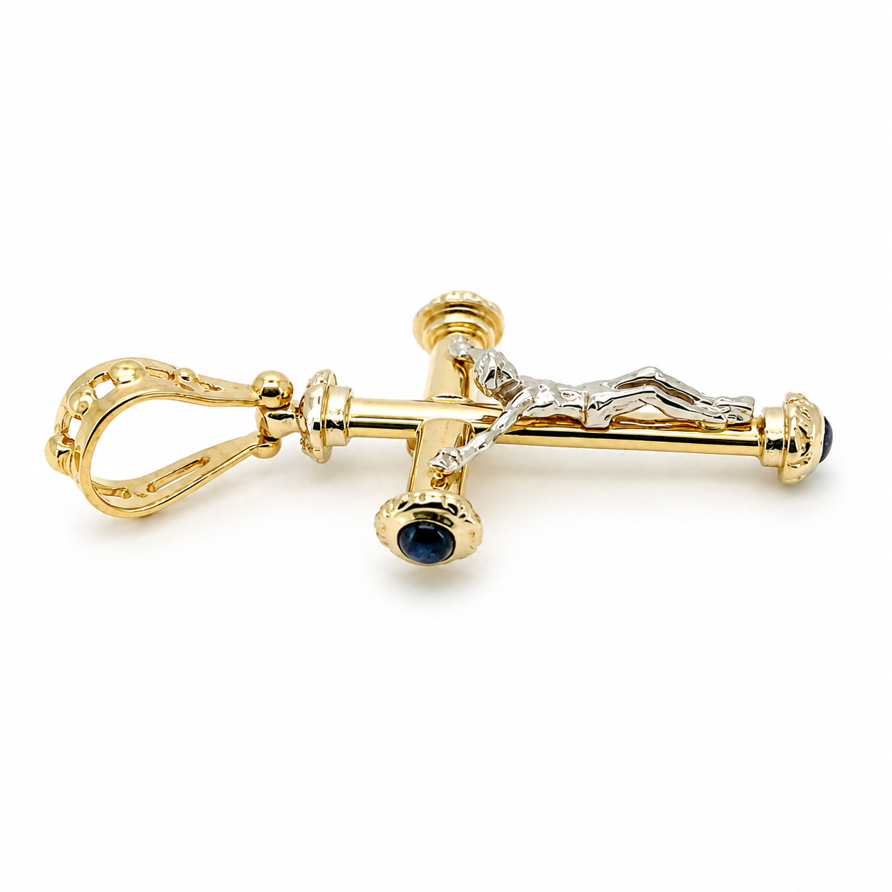 Ciondolo - 18 carati Oro giallo, Oro bianco - 0.30ct. tw. Zaffiro - Made in Italy - Robita