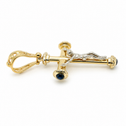 Ciondolo - 18 carati Oro giallo, Oro bianco - 0.30ct. tw. Zaffiro - Made in Italy - Robita