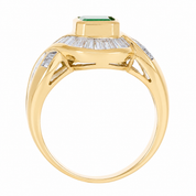Anello - 18 carati Oro giallo- 2.80ct. tw. Smeraldo - Diamante - Made in Italy - Handmade