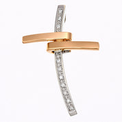 Ciondolo - 18 carati Oro bianco, Oro giallo - 0.05ct. tw. Diamante (Naturale)