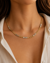 Collana - 18 carati Oro giallo, Oro bianco - Made in Italy