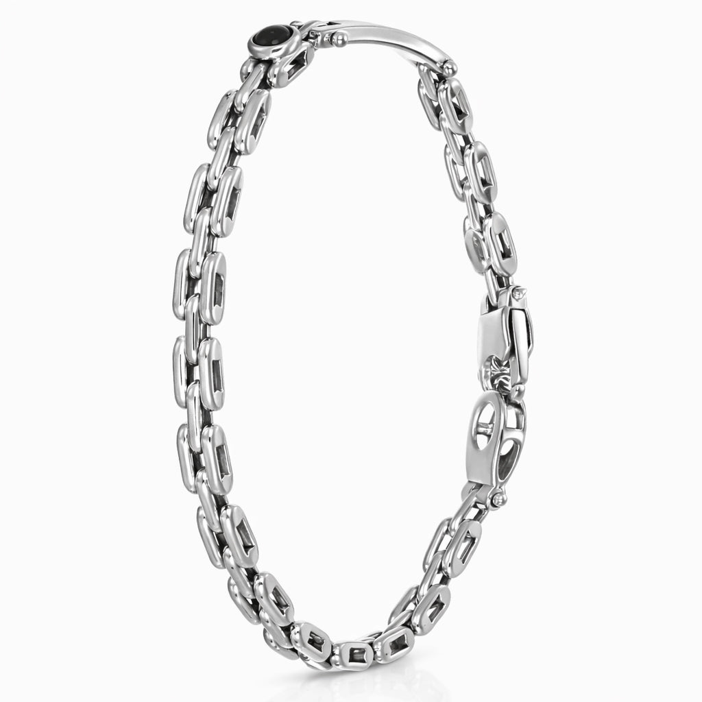 Bracciale - 18 carati Oro bianco - 0.10ct. tw. Onice