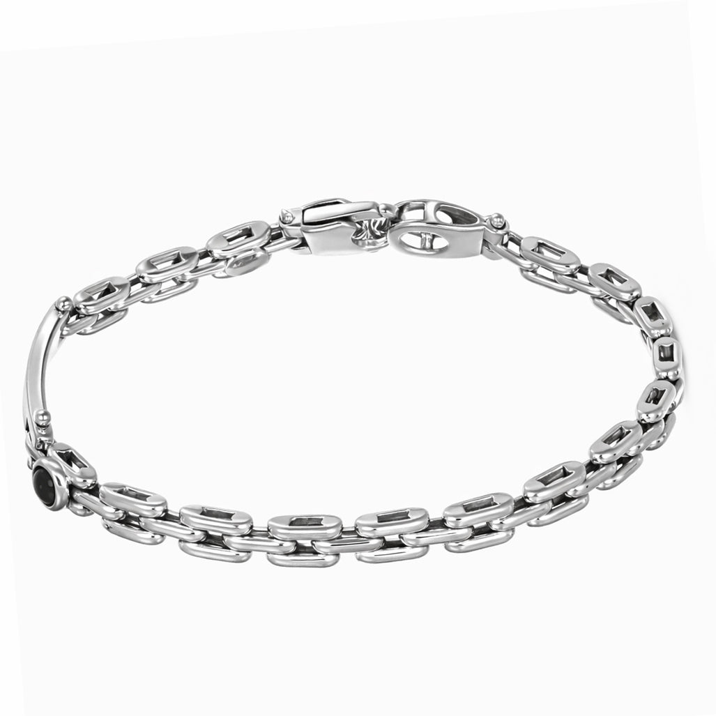 Bracciale - 18 carati Oro bianco - 0.10ct. tw. Onice