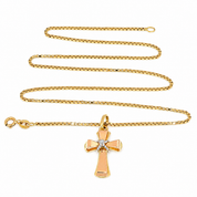 Collana con ciondolo - 18 carati Oro bianco, Oro giallo, Oro rosa - 0.02ct. tw. Diamante (Naturale) - Made in Italy - Handmade