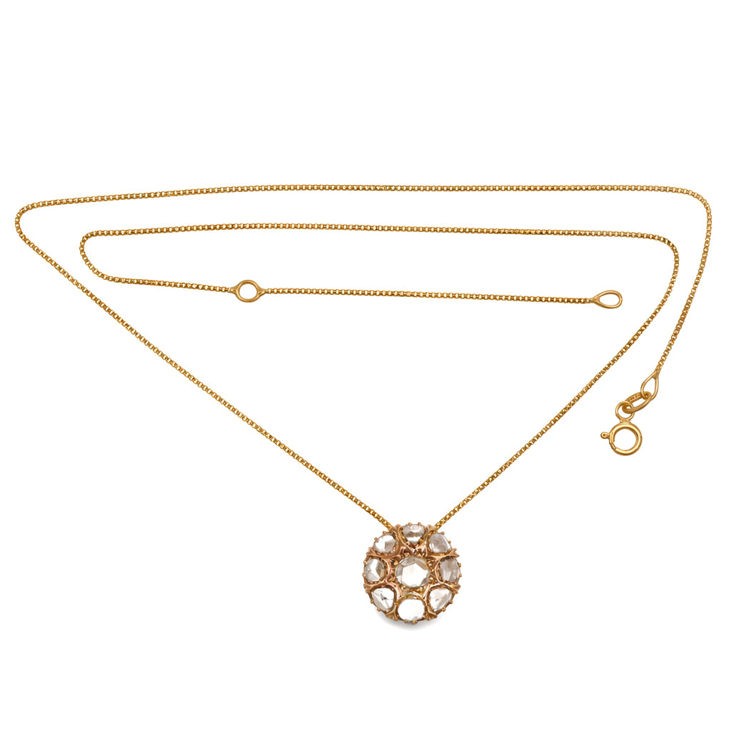Collana con ciondolo - 18 carati Oro bianco - 1.05ct. tw. Diamante (Naturale)