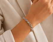 Bracciale - 18 carati Oro bianco - Made in Italy - Handmade