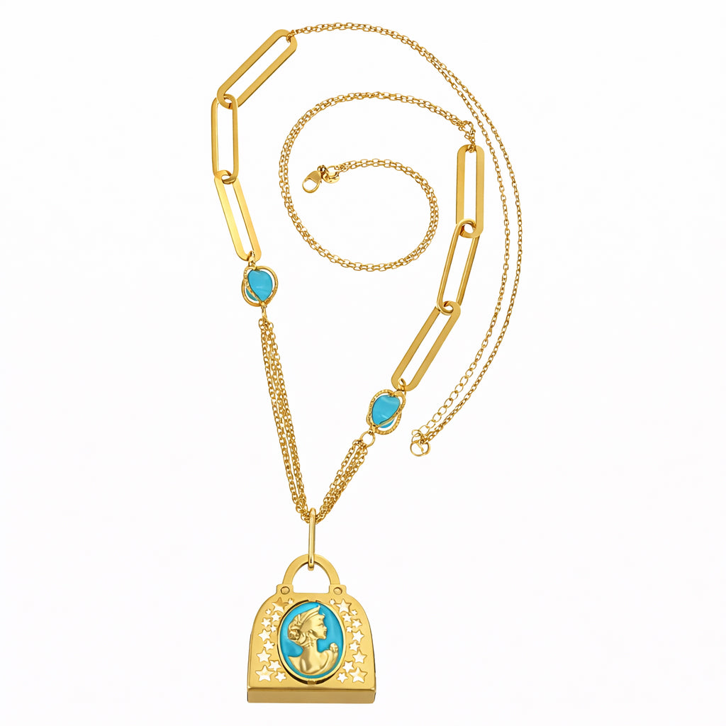 Collana con ciondolo - 18 carati Oro giallo