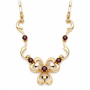Collana - 18 carati Oro giallo - 1.65ct. tw. Granato - Made in Italy - Handmade
