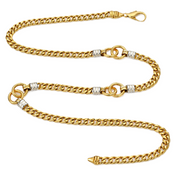 Collana in oro giallo e bianco 18 carati