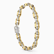 Bracciale unisex in oro giallo e oro bianco 18 carati