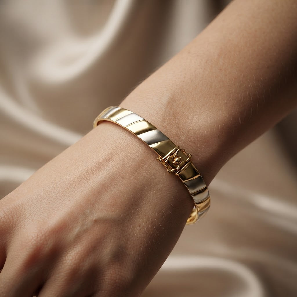 Bracciale - 18 carati Oro giallo, Oro rosa, Oro bianco - Made in Italy - Handmade