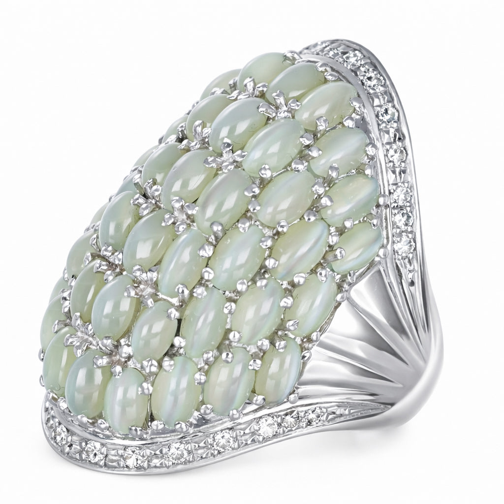 Anello Platino - 0.40ct. tw. Diamante (Naturale) - Crisoberillo