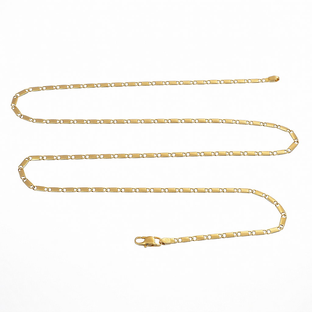 Collana - Oro giallo 18 carati - Maglia rettangolare