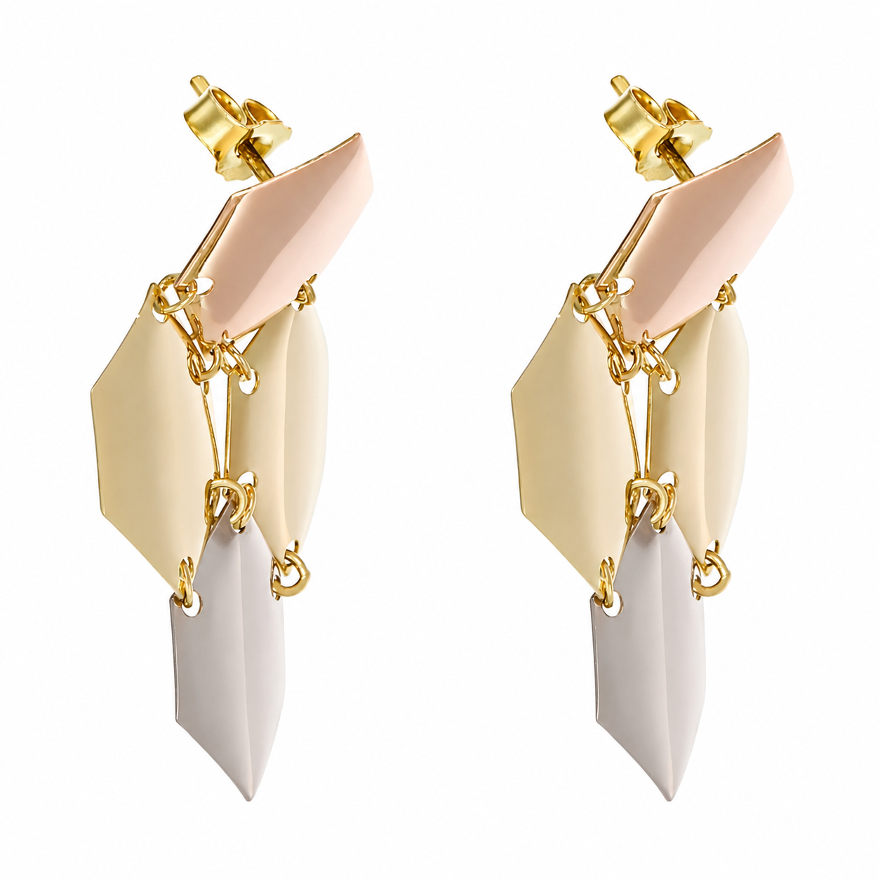 Orecchini - 18 carati Oro giallo, Oro rosa, Oro bianco