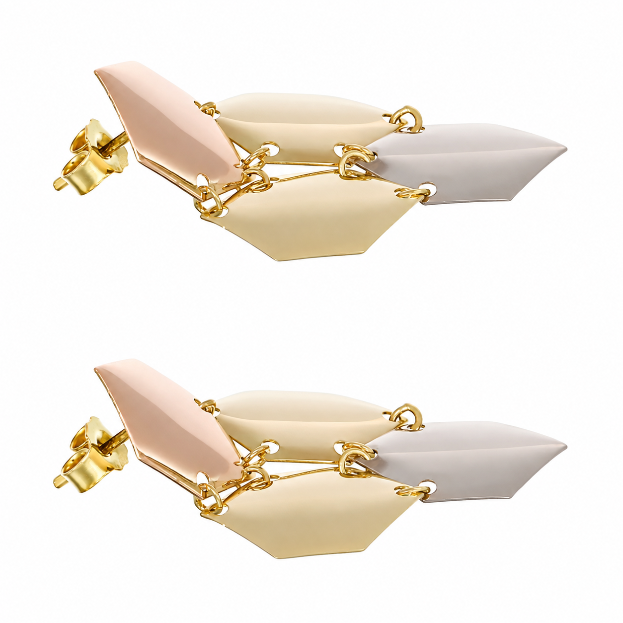 Orecchini - 18 carati Oro giallo, Oro rosa, Oro bianco