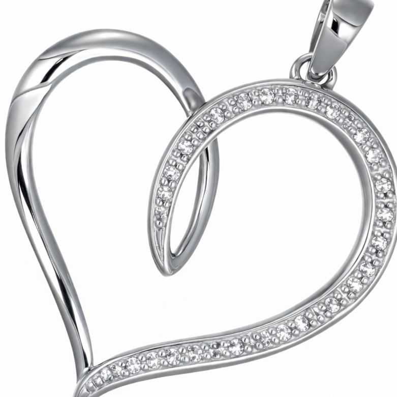 Ciondolo - 18 carati Oro bianco - 0.12ct. tw. Diamante