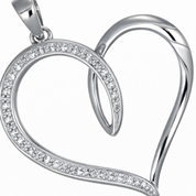 Ciondolo - 18 carati Oro bianco - 0.12ct. tw. Diamante