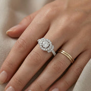 Anello - 18 carati Oro bianco - 0.64ct. tw. Diamante (Naturale) - Made in Italy - Handmade