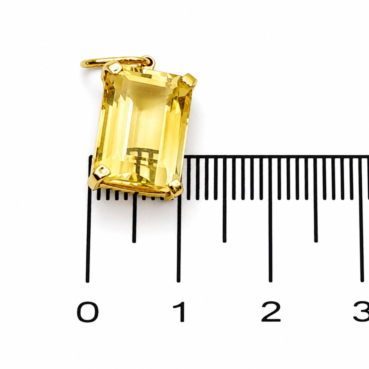 Ciondolo - 18 carati Oro giallo - 5.00ct. tw. Quarzo - Made in Italy - Handmade