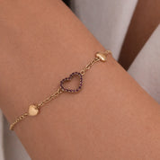 Bracciale - 18 carati Oro giallo - 0.16ct. tw. Rubino