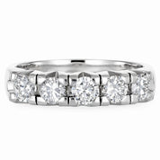 Anello - 18 carati Oro bianco - 0.11ct. tw. Diamante (Naturale)