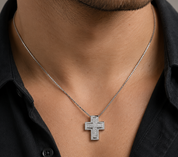 Collana con ciondolo - 18 carati Oro bianco - 0.32ct. tw. Diamante (Naturale) - Made in Italy - Handmade