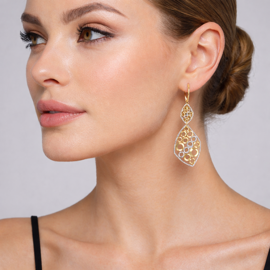 Orecchini - 18 carati Oro giallo, Oro bianco