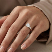 Anello - 18 carati Oro bianco - 0.47ct. tw. Diamante (Naturale) - Made in Italy -Handmade