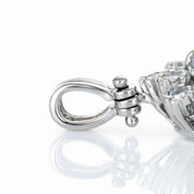 Ciondolo - 18 carati Oro bianco - 0.91ct. tw. Acquamarina - Diamante