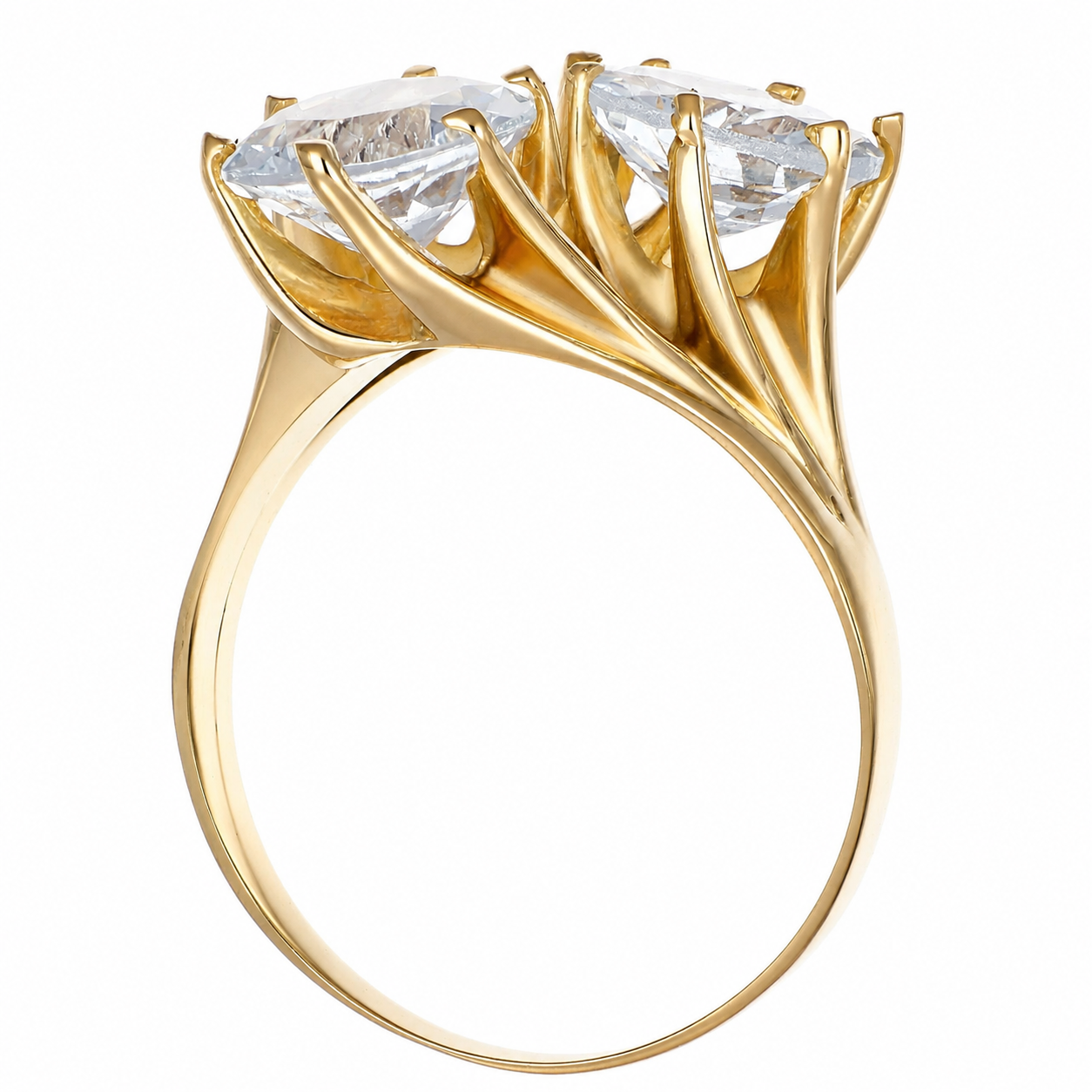 Anello - 18 carati Oro giallo - 4.00ct. tw. Acquamarina - Made in Italy - Handmade