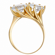 Anello - 18 carati Oro giallo - 4.00ct. tw. Acquamarina - Made in Italy - Handmade
