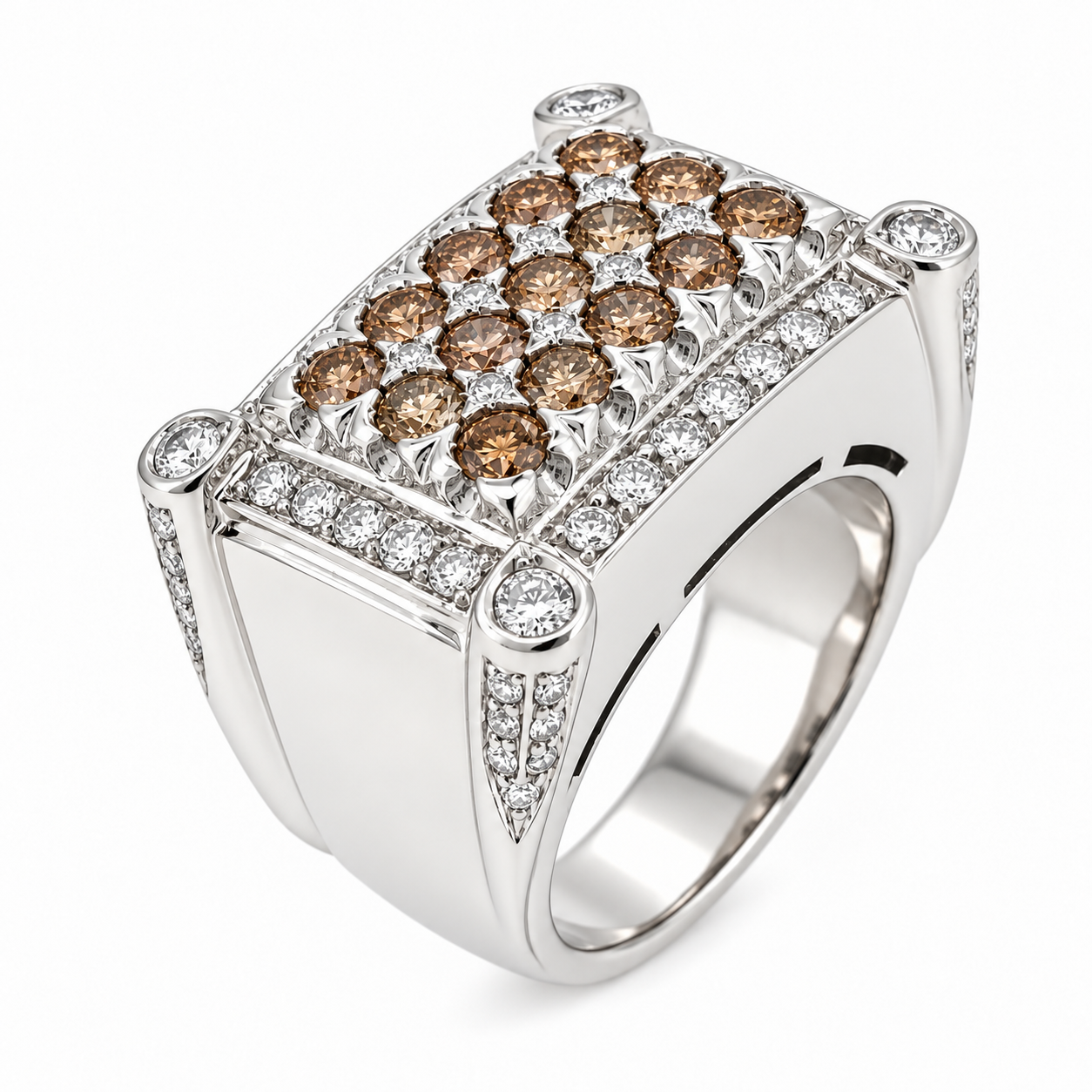 Anello - 18 carati Oro bianco - 2.62ct. tw. Diamante (Naturale) - Diamante - Made in Italy - Handmade