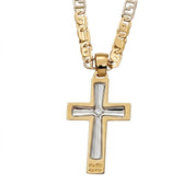 Collana con ciondolo - 18 carati Oro giallo, Oro bianco - Made in Italy - Handmade