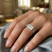 Anello - 18 carati Oro bianco - 0.70ct. tw. Diamante (Naturale)