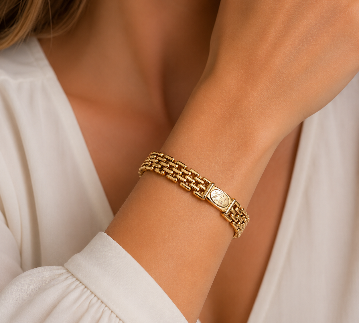 Bracciale - 18 carati Oro giallo, Oro bianco - Made in Italy - Sauro