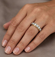 Anello - 18 carati Oro giallo, Oro bianco - 0.63ct. tw. Diamante (Naturale) - Made in Italy