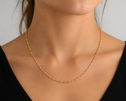 Collana - 18 carati Oro giallo,Oro bianco - Made in Italy - Handmade