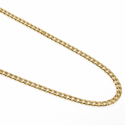 Collana unisex in oro giallo 18 carati con classica maglia groumette