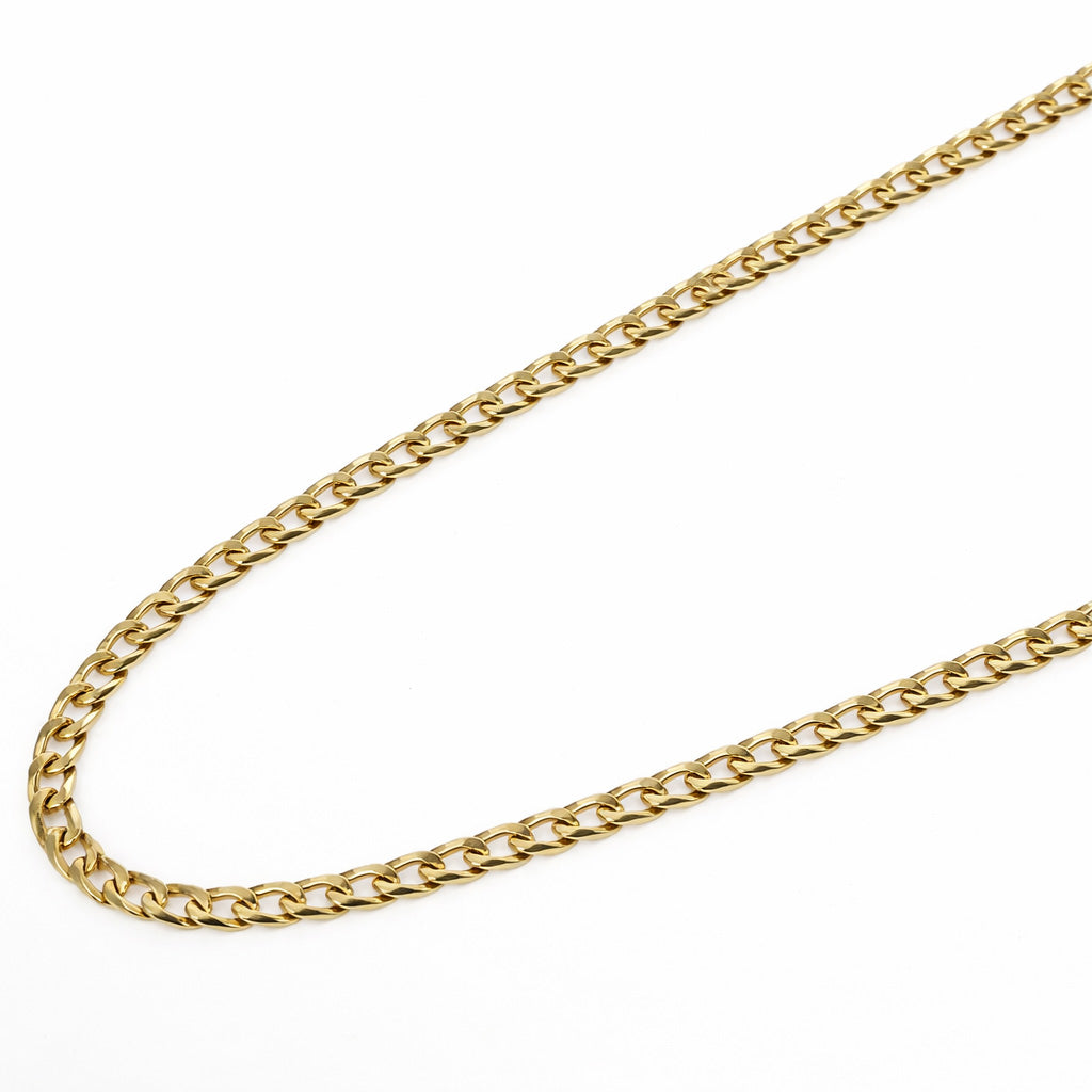 Collana unisex in oro giallo 18 carati con classica maglia groumette