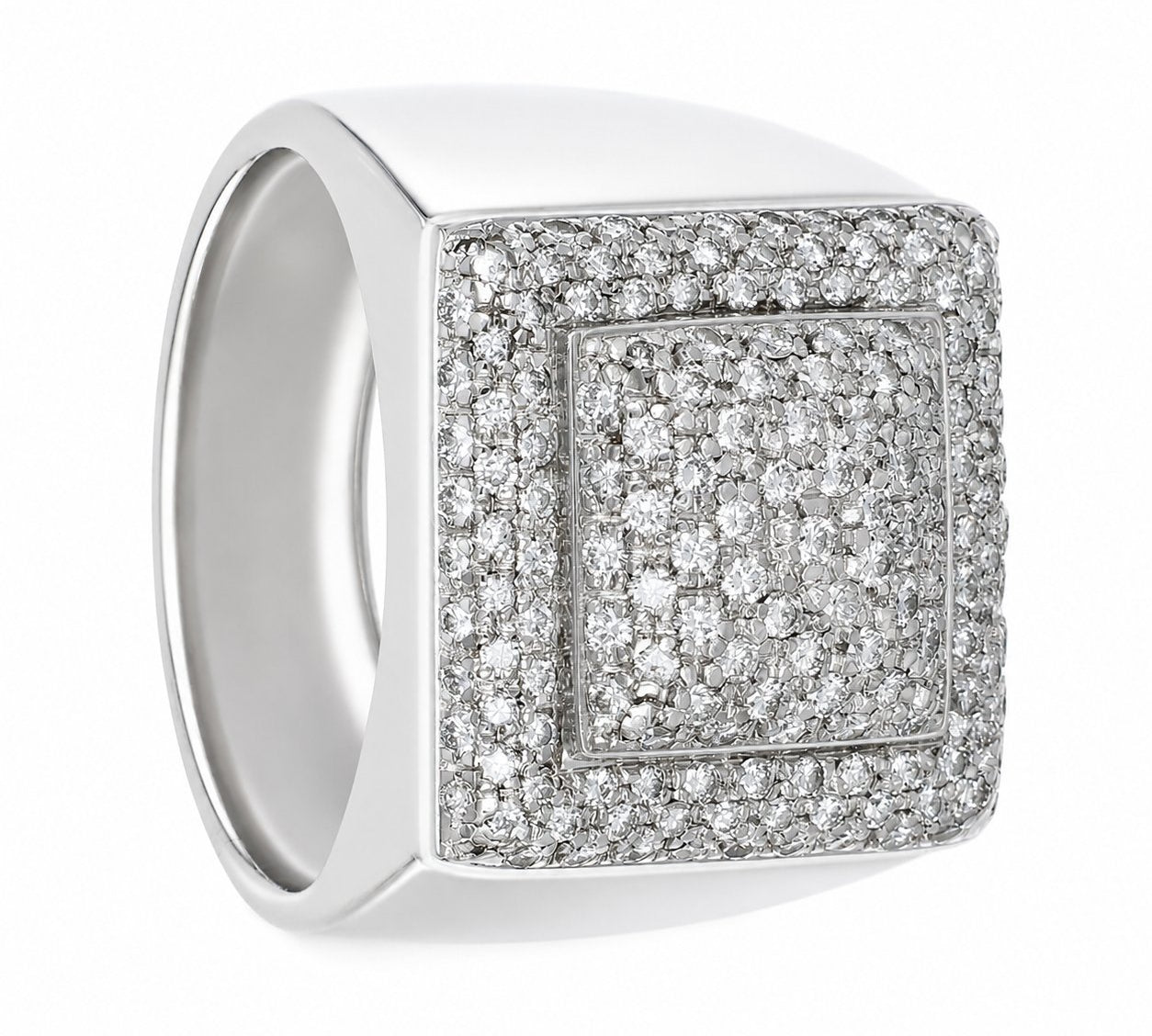 Anello - 18 carati Oro bianco - 1.08ct. tw. Diamante (Naturale) - Made in Italy - Handmade