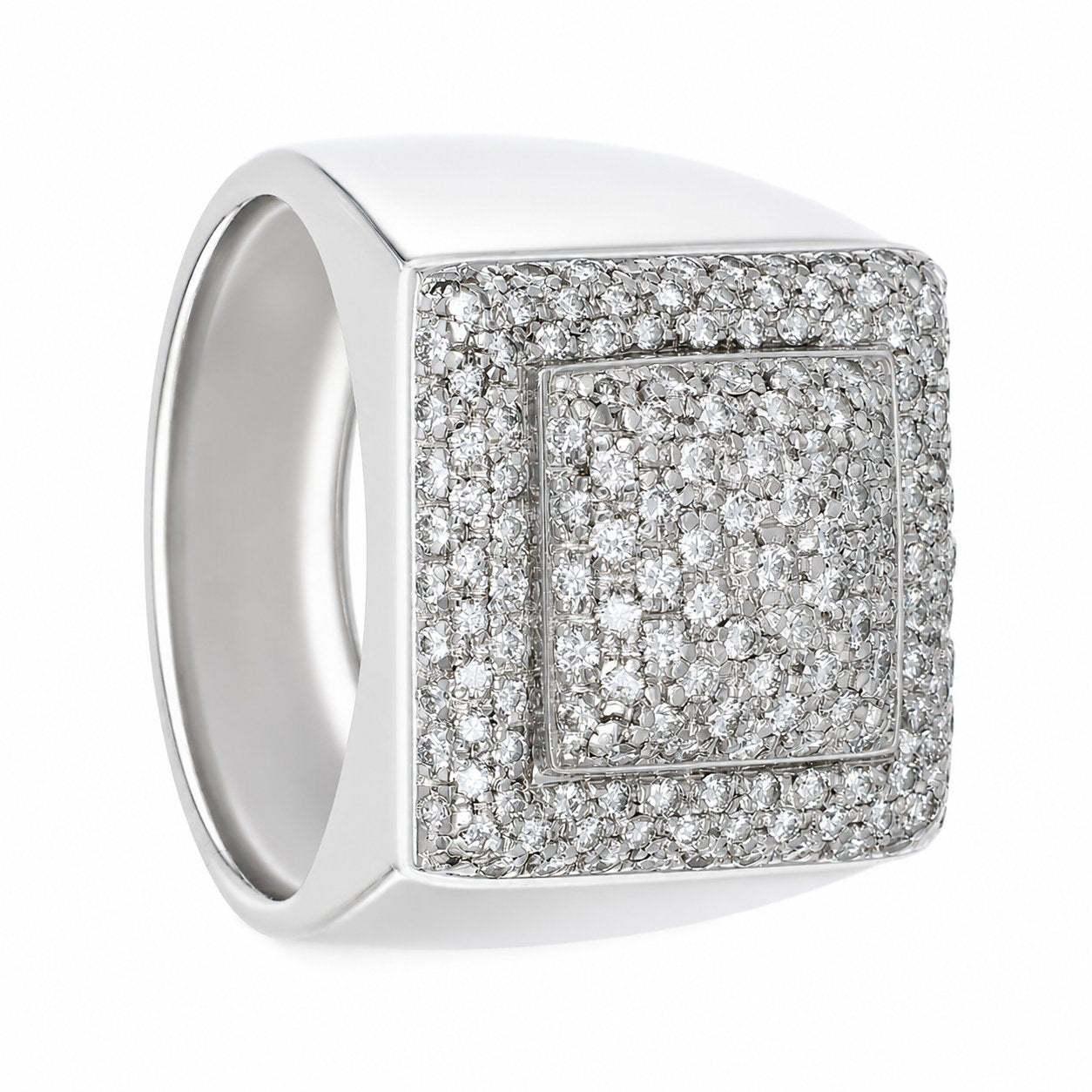 Anello - 18 carati Oro bianco - 1.08ct. tw. Diamante (Naturale) - Made in Italy - Handmade