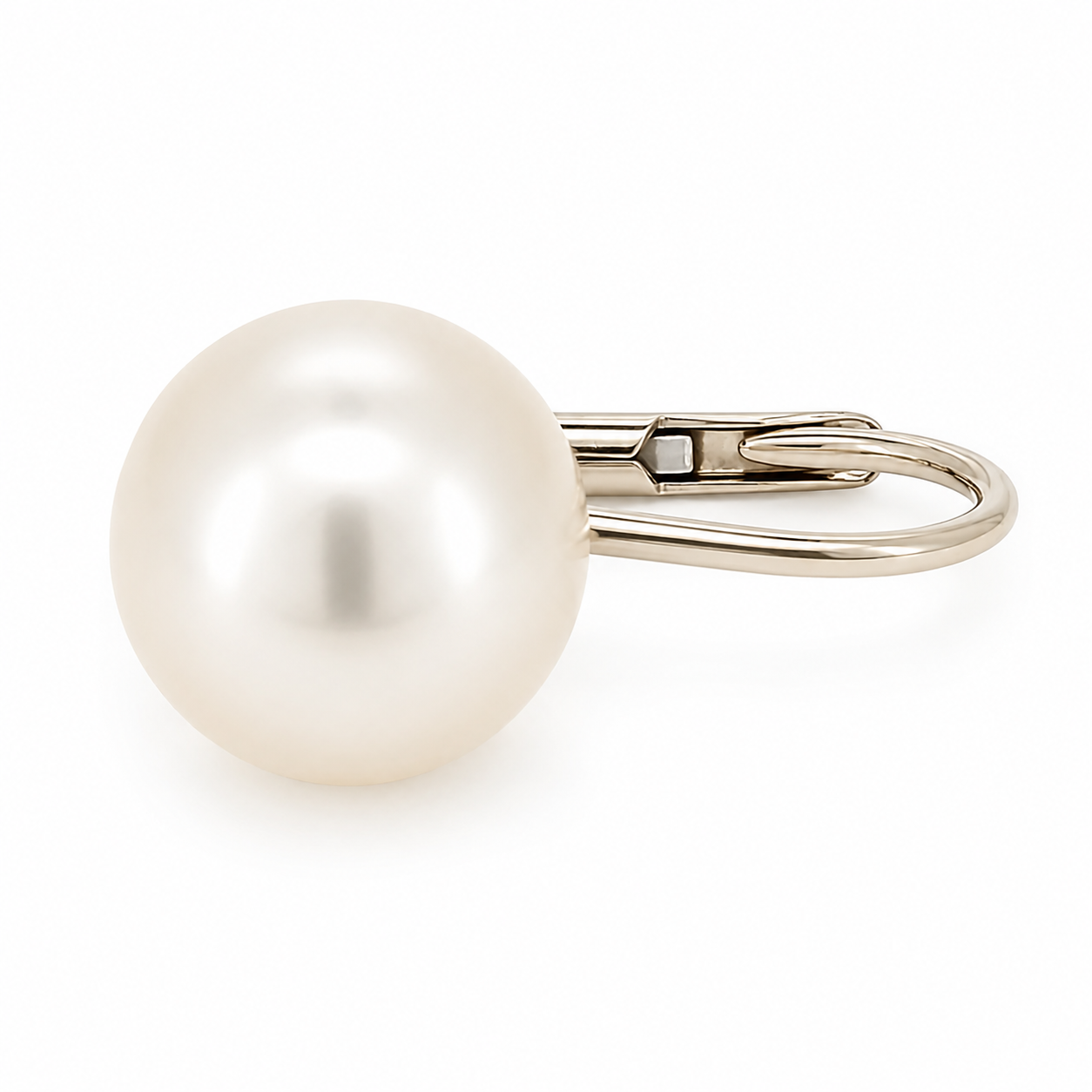 Orecchini - 18 carati Oro bianco - Perla - Made in Italy - Handmade