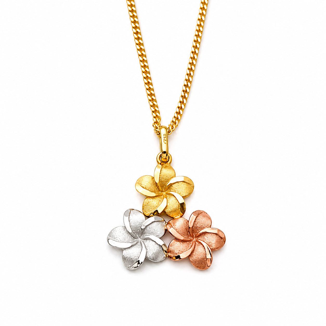 Collana con ciondolo - 18 carati Oro giallo, Oro rosa, Oro bianco - Made in Italy - Handmade