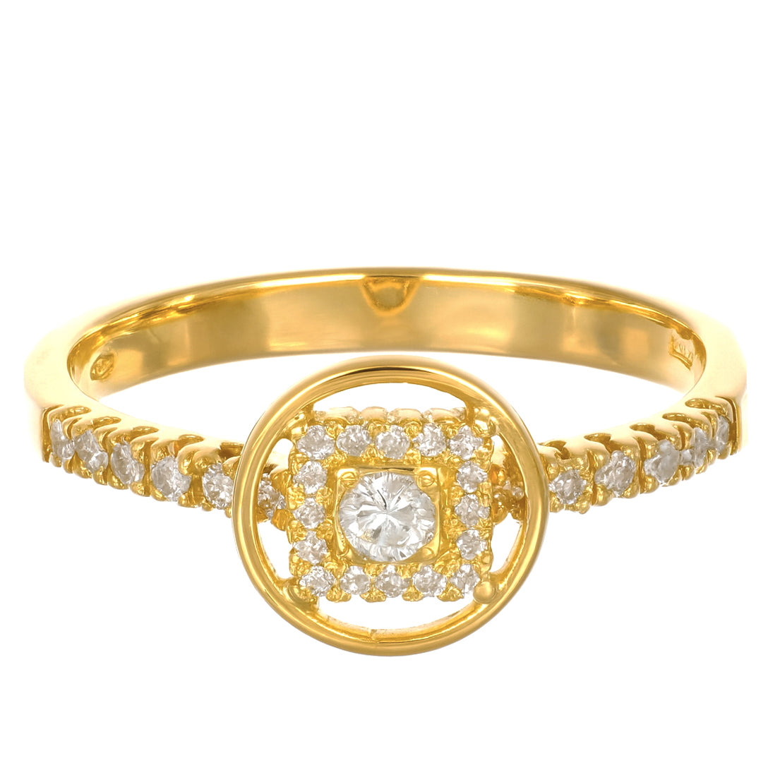 Anello - 18 carati Oro giallo - 0.55ct. tw. Diamante (Naturale)