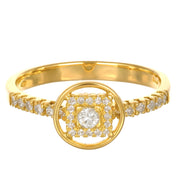 Anello - 18 carati Oro giallo - 0.55ct. tw. Diamante (Naturale)