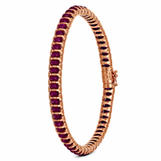 Bracciale - 9 kt Oro giallo - 4.56ct. tw. Rubino